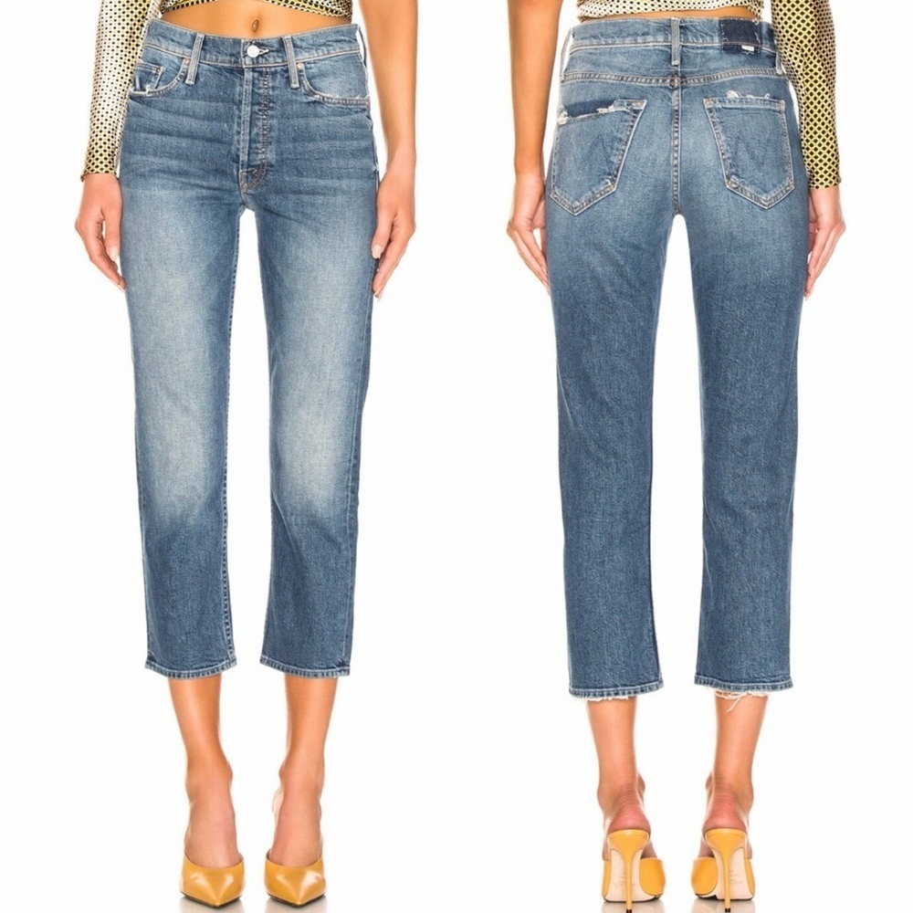 MOTHER- The Tomcat We All Scream Size 25 Straight Leg Jeans Cropped Ankle Jeans